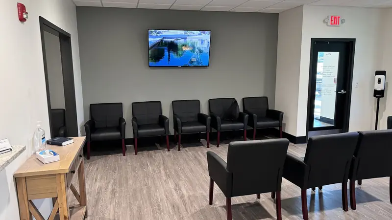 A waiting room in a medical clinic
